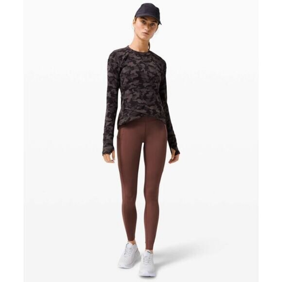 Lululemon Close to Crossing Long Sleeve In Heritage Camo Jacquard Black Lunar 6 - Picture 2 of 8
